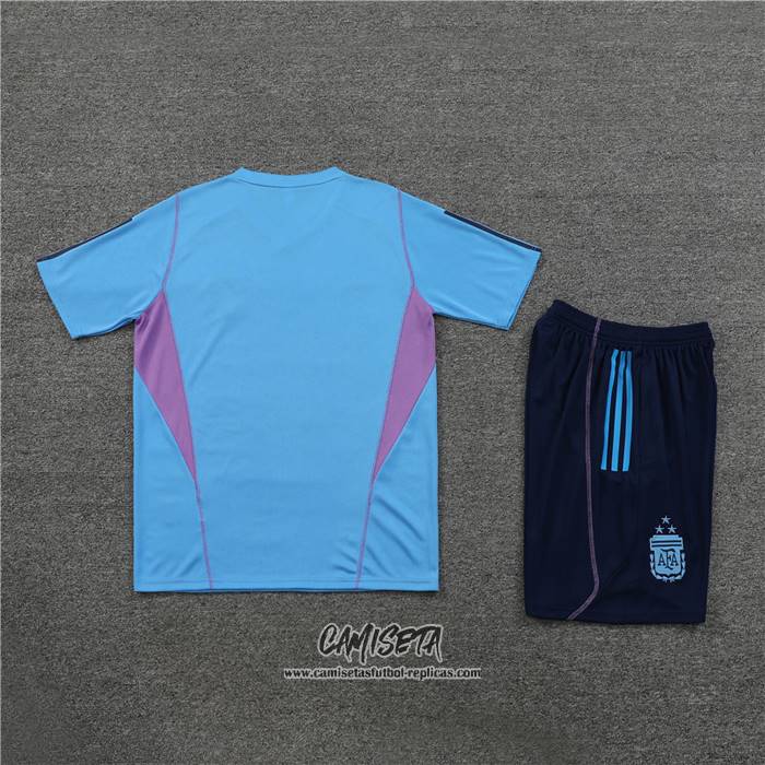 Chandal del Argentina 2023-2024 Manga Corta Azul Oscuro - Pantalon Corto